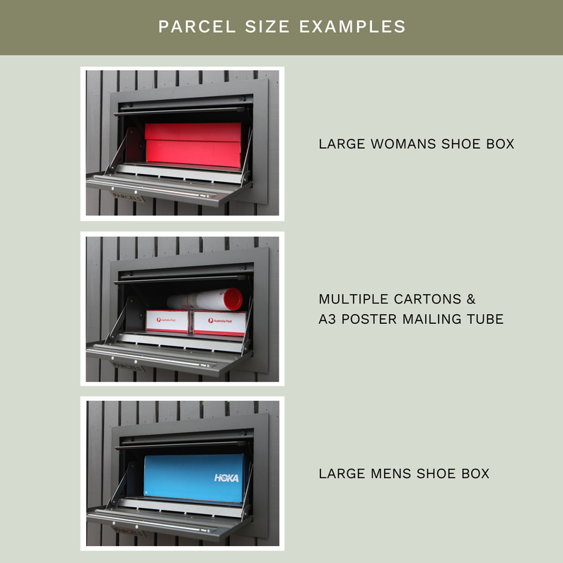 Geneva Parcel Fence/Brick Letterbox - Stainless Steel