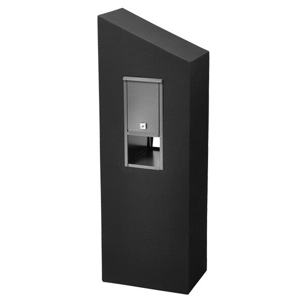 Barcelona Pillar Letterbox - Black