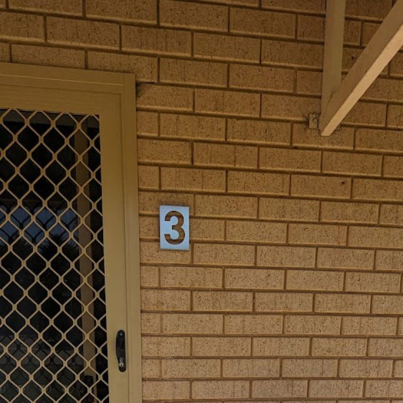 Stud Mount Negative House Numbers 110mm