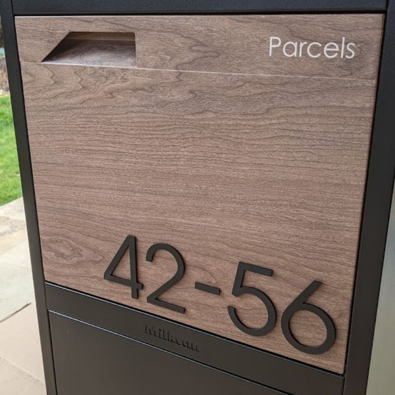 Stick on Slim House Numbers 120mm - Black