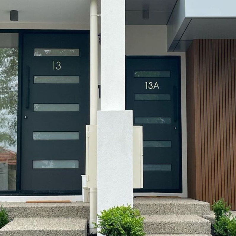 Stick on Slim House Numbers 120mm - Stainless Steel