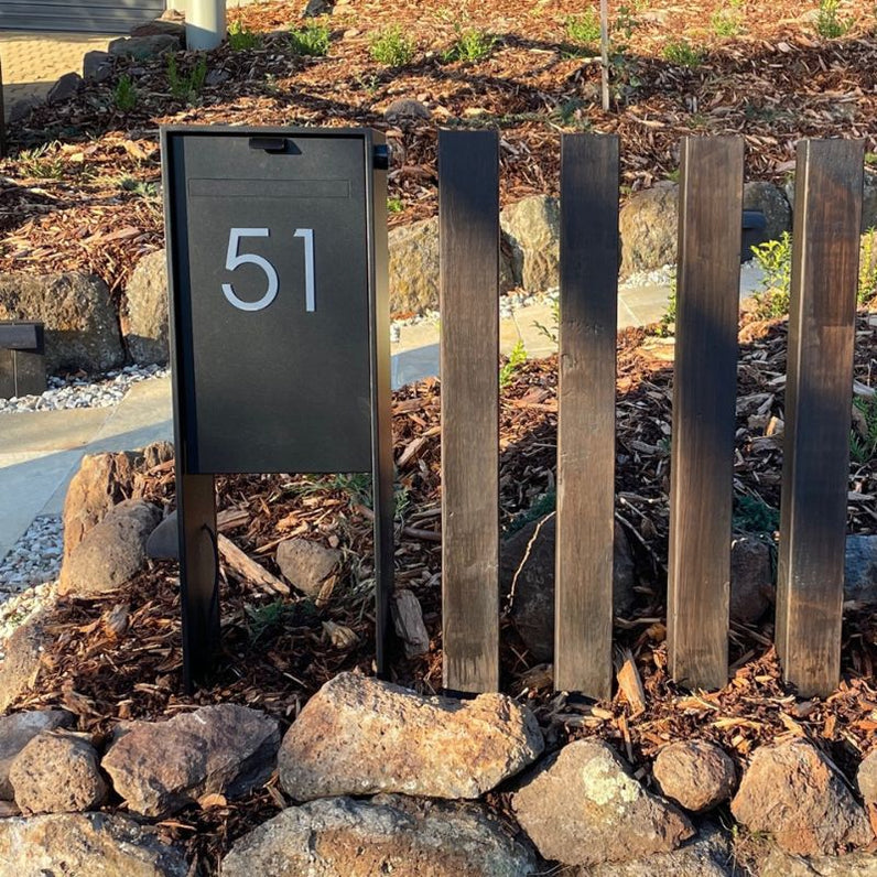 Stick on Slim House Numbers 120mm - Stainless Steel