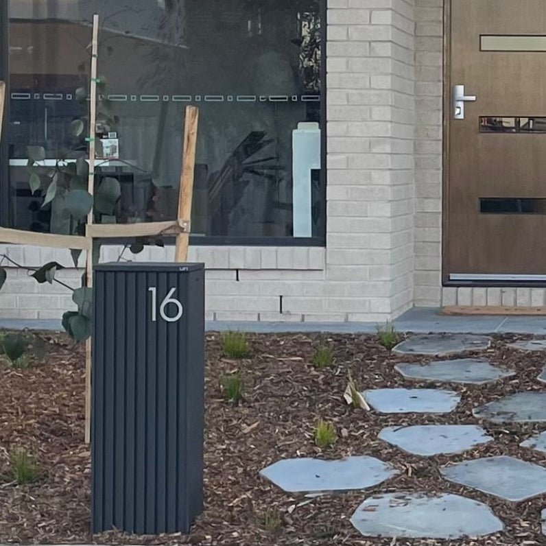 Stick on Slim House Numbers 120mm - Stainless Steel