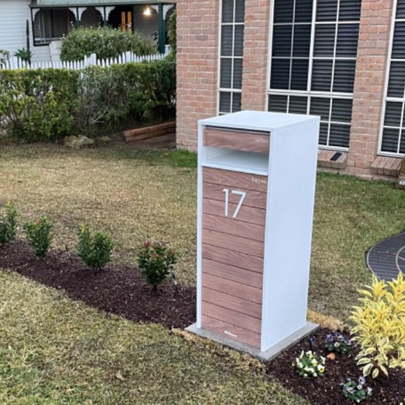 Stick on Slim House Numbers 120mm - White