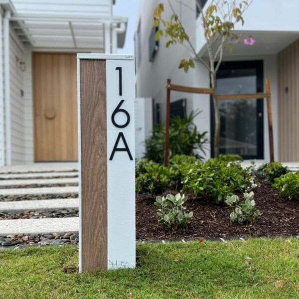 Stick on Slim House Numbers 120mm - Black