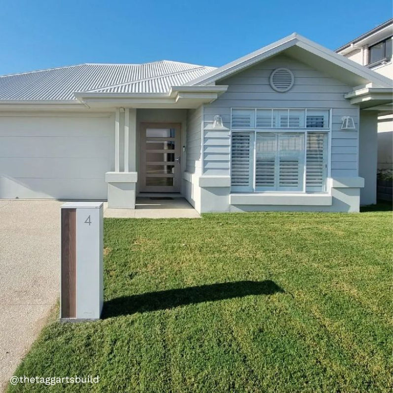 Ascot Parcel Pillar Letterbox - White