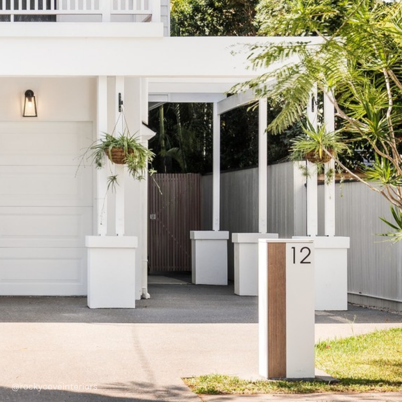 Ascot Parcel Pillar Letterbox - White