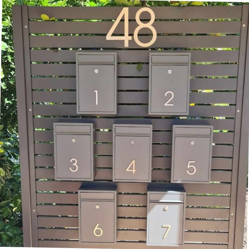 Milton Wall Mount Letterbox - Black