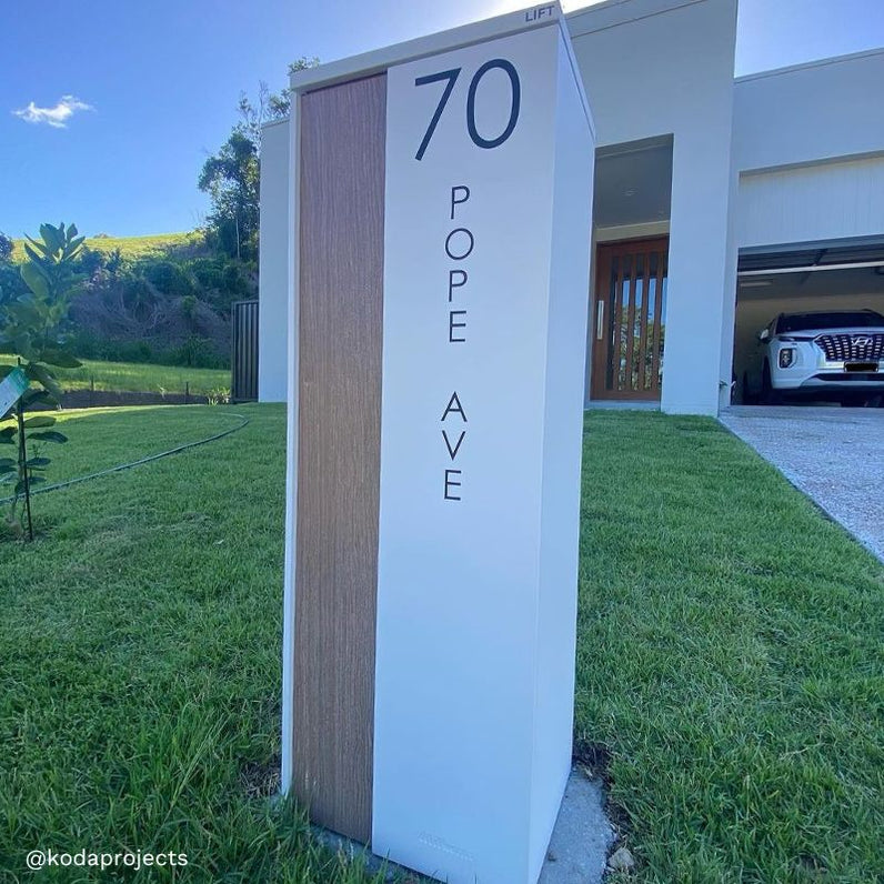 Custom Address Decal Sticker - Vertical Large