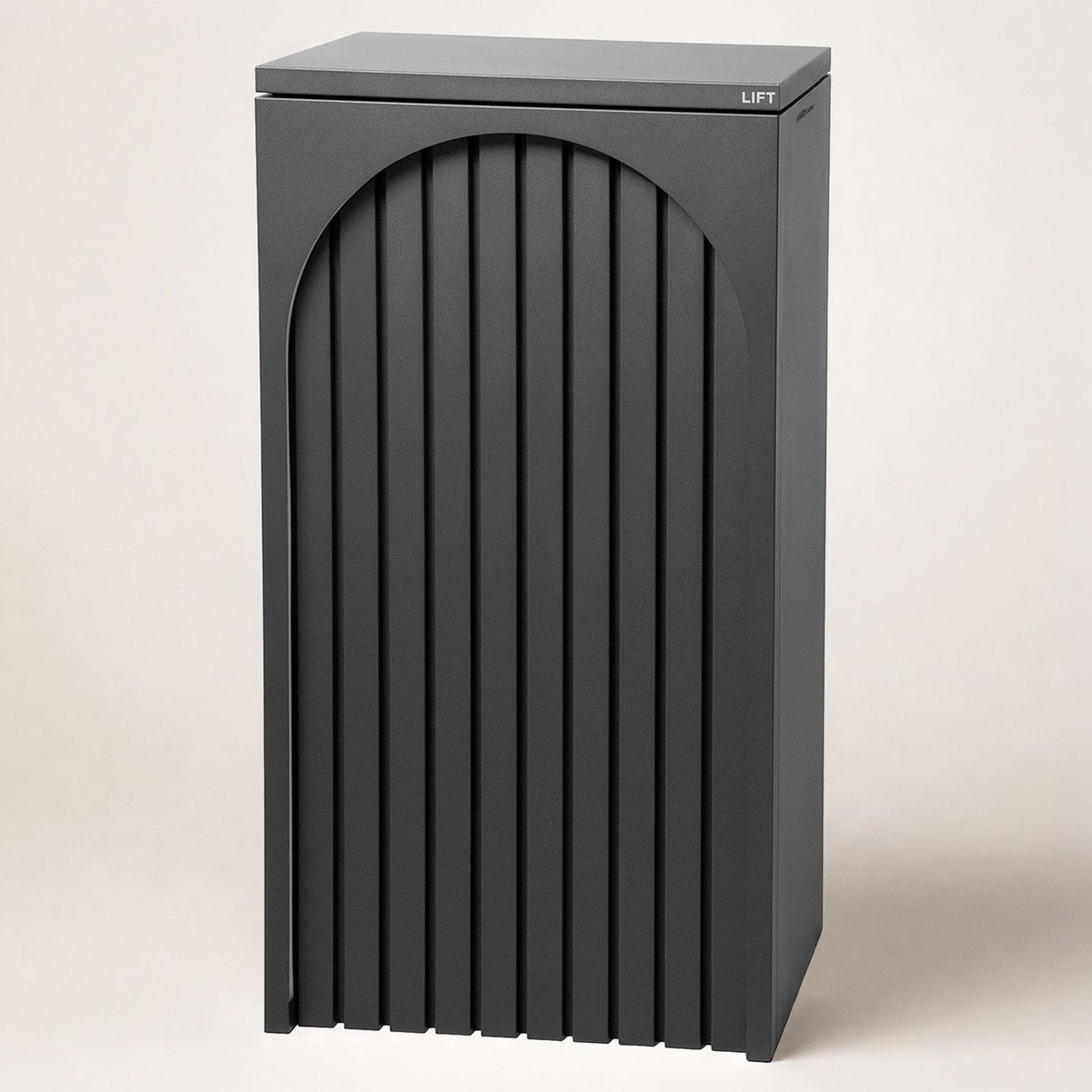 Cove Solar - Charcoal Parcel Pillar Letterbox