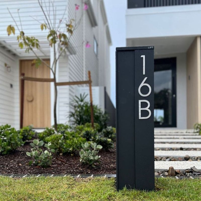 Stick on Slim House Numbers 120mm - Stainless Steel