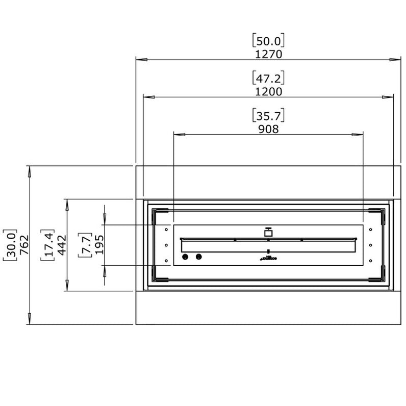 Cosmo 50 Ethanol Fire Table - Graphite