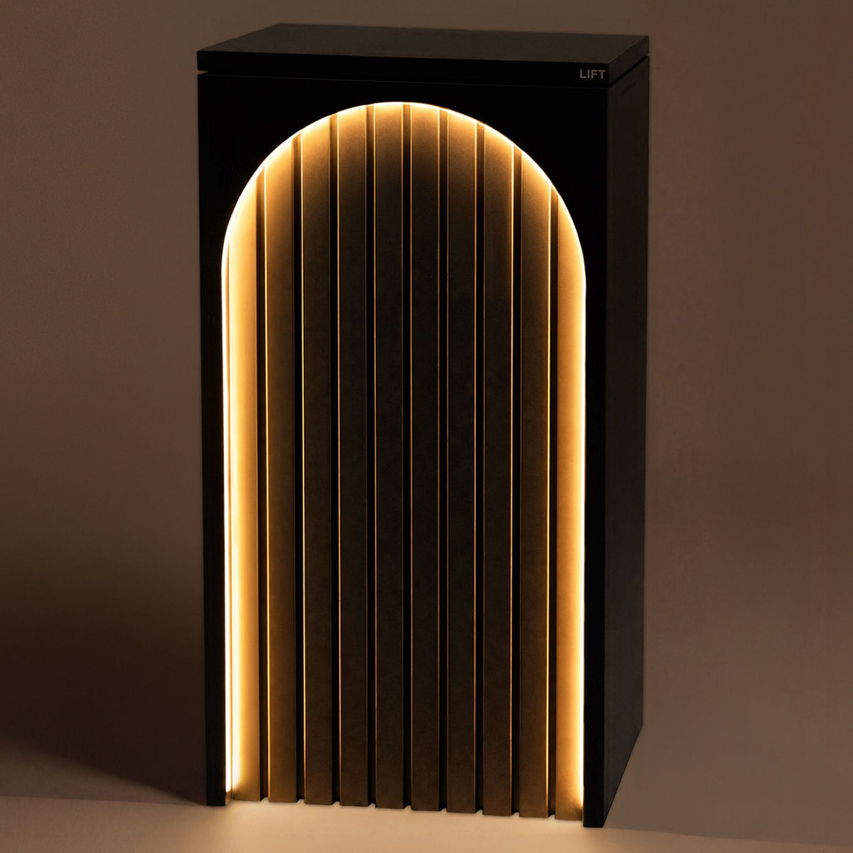 Cove Solar - Charcoal Parcel Pillar Letterbox