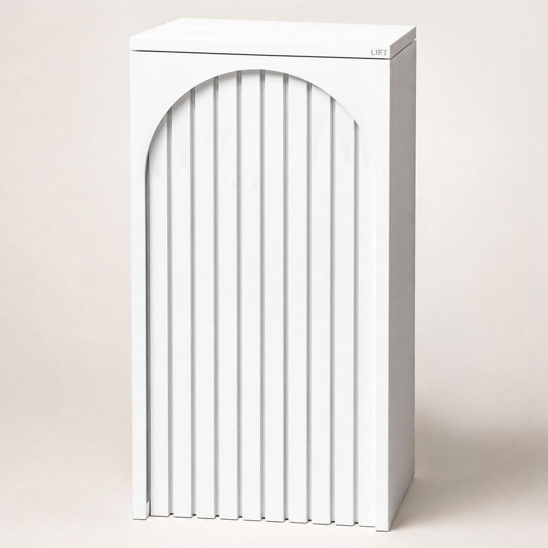 Cove Solar - White Parcel Pillar Letterbox