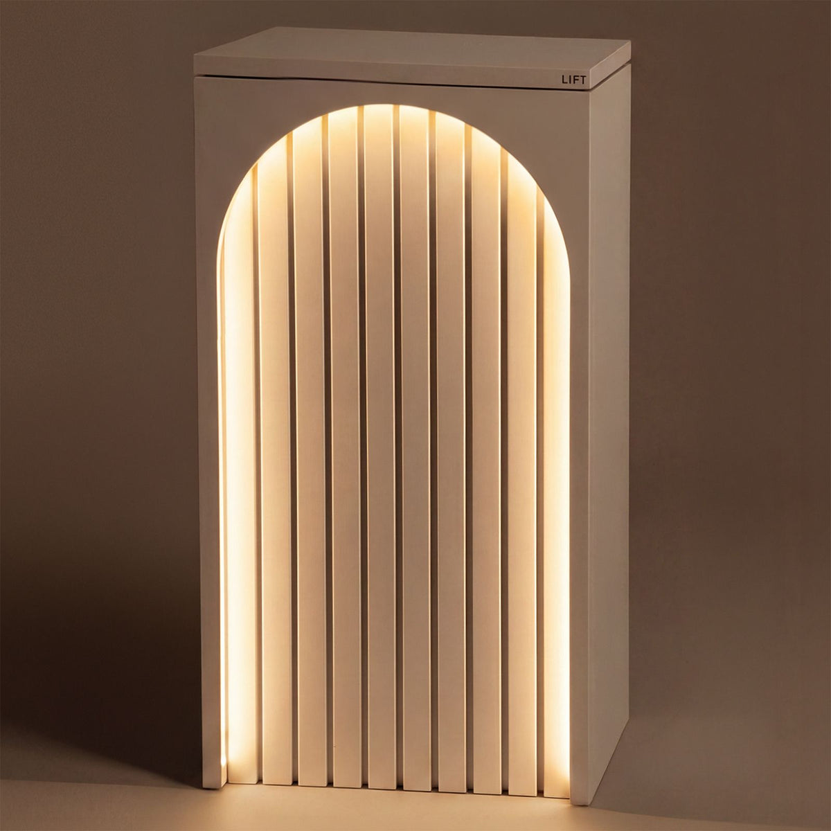 Cove Solar - White Parcel Pillar Letterbox