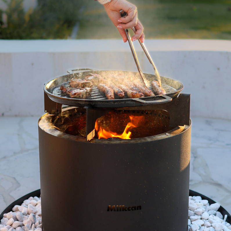 Sahara Fire Pit Cast Iron Grill