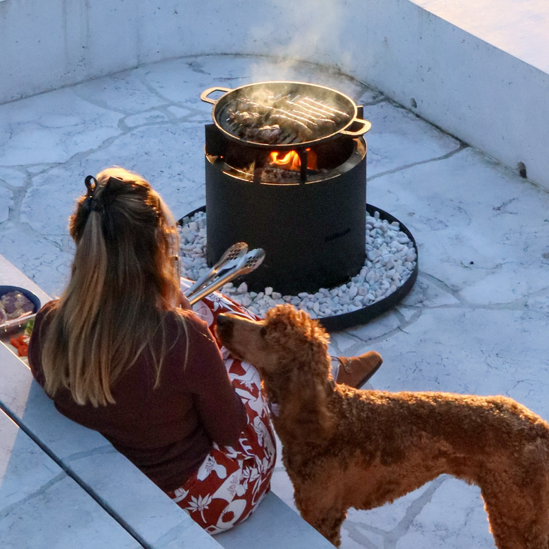Fire Pit Under Tray 80