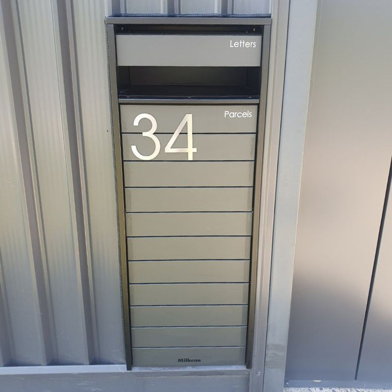 Stick on Slim House Numbers 120mm - Stainless Steel