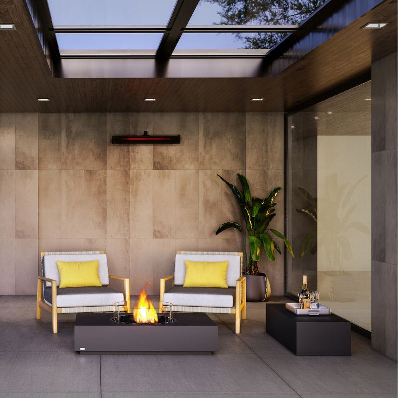 Martini Ethanol Fire Table - Graphite