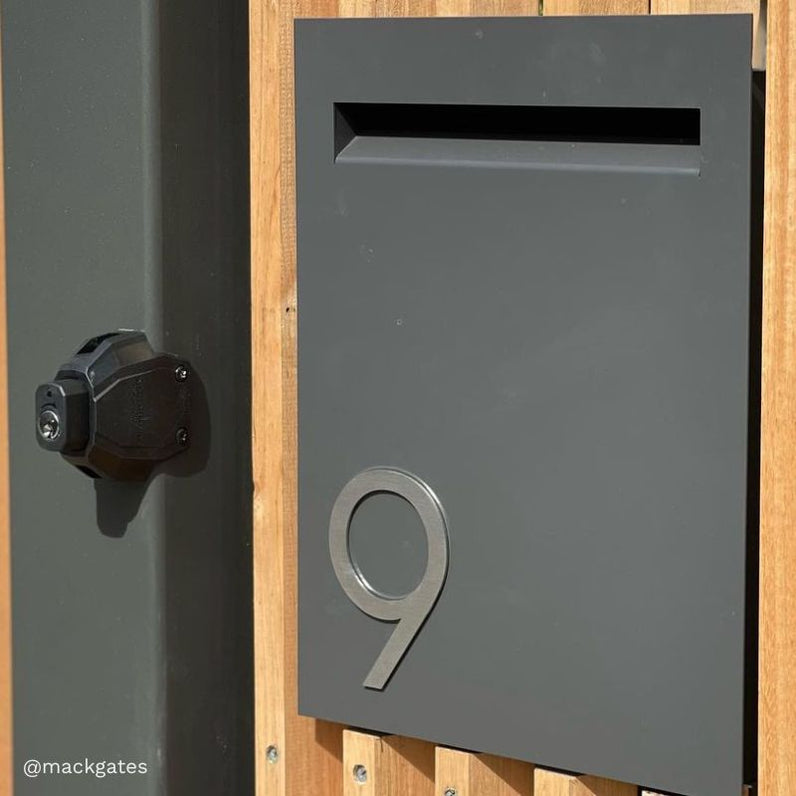 Stick on Slim House Numbers 120mm - Stainless Steel