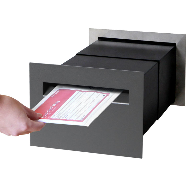 Chelsea Brick Letterbox - Stainless Steel Rear