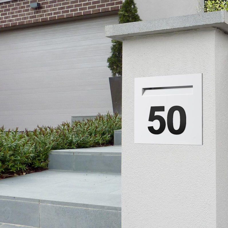 Stick on Bold House Numbers 120mm - Black