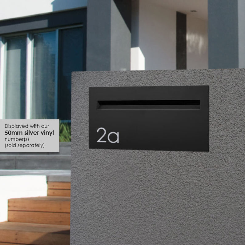 Decal Sticker House Numbers 50mm - Silver