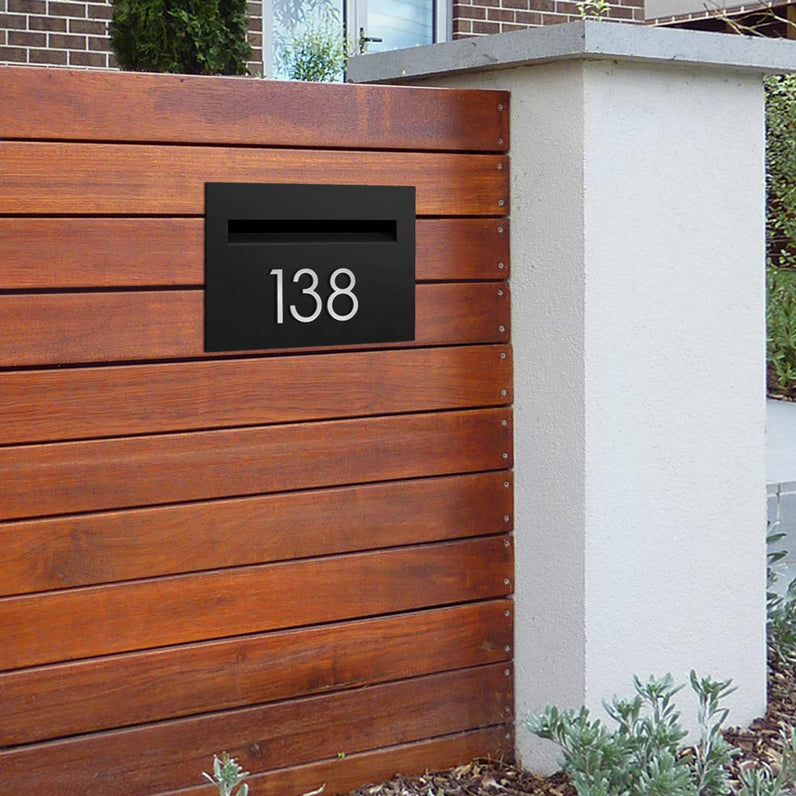 Stick on Slim House Numbers 75mm - Stainless Steel