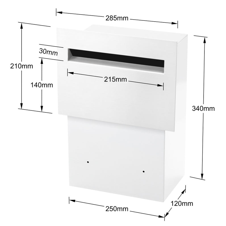 Chelsea Fence Slim Letterbox