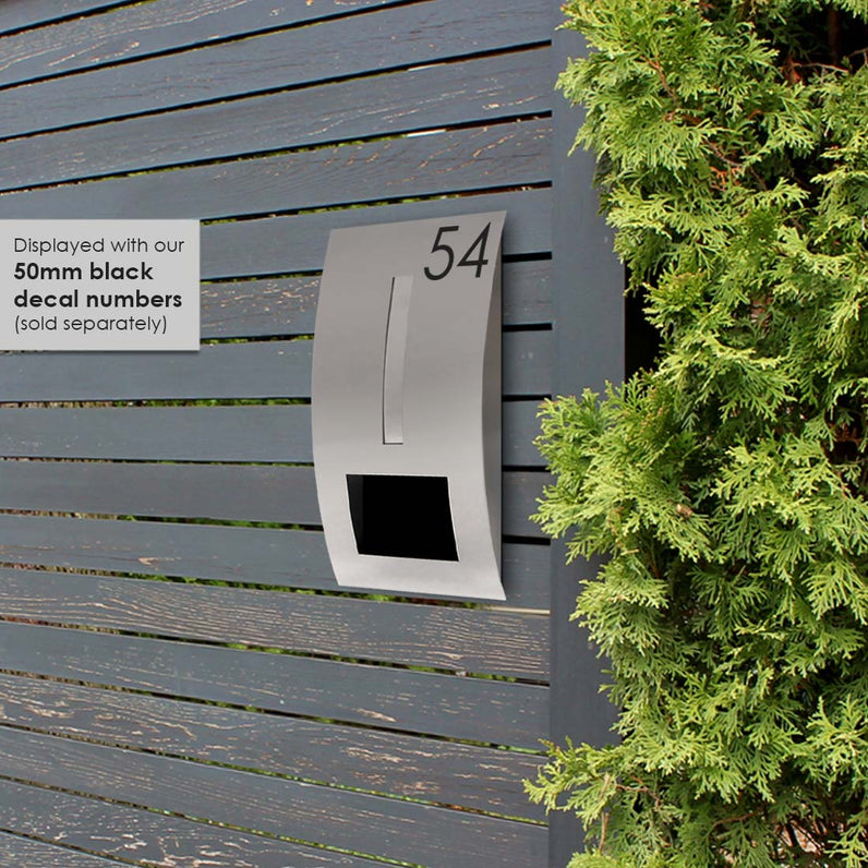 Modena Fence/Brick Letterbox - Stainless Steel