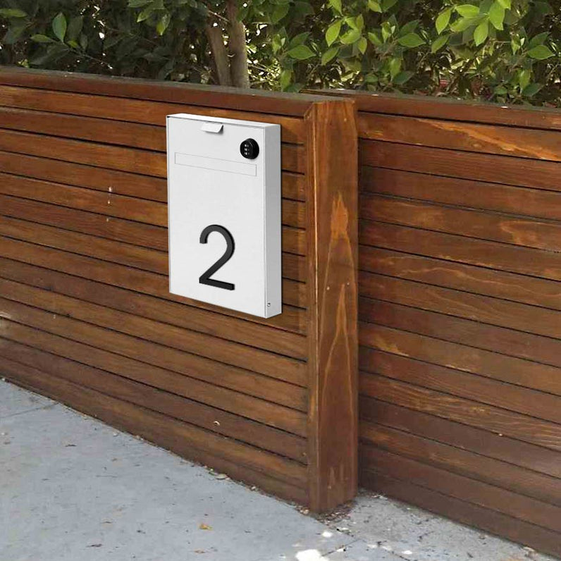 Stick on Slim House Numbers 120mm - Black