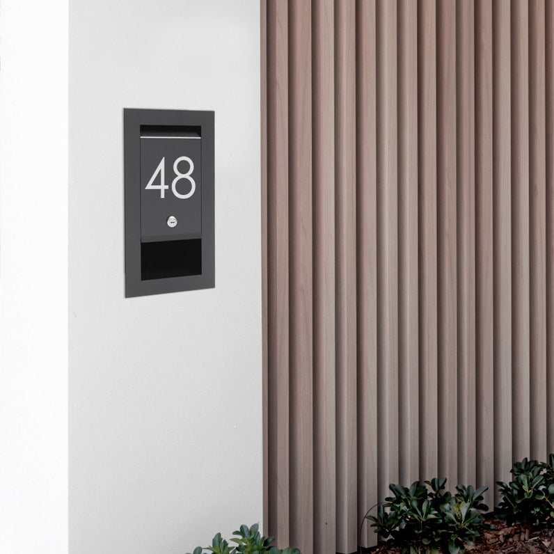 Decal Sticker House Numbers 75mm - Silver