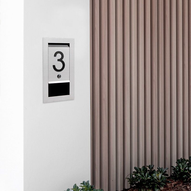 Stick on Slim House Numbers 120mm - Black