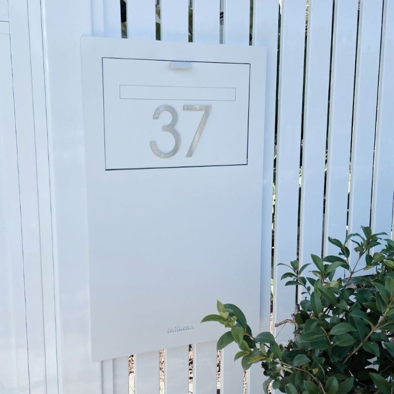 Stick on Slim House Numbers 120mm - Stainless Steel