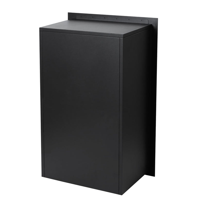 Zurich Front Open Parcel Fence/Brick Letterbox - Black