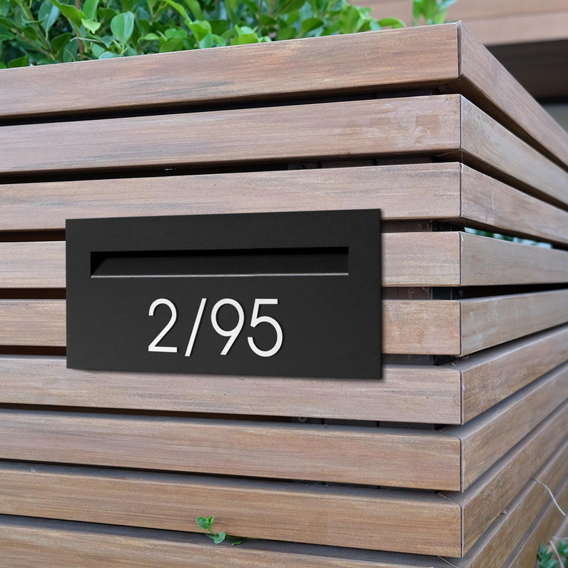 Stick on Slim House Numbers 75mm - White