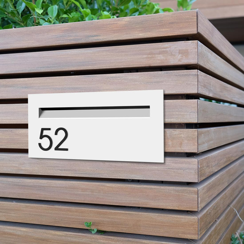 Stick on Slim House Numbers 75mm - Black