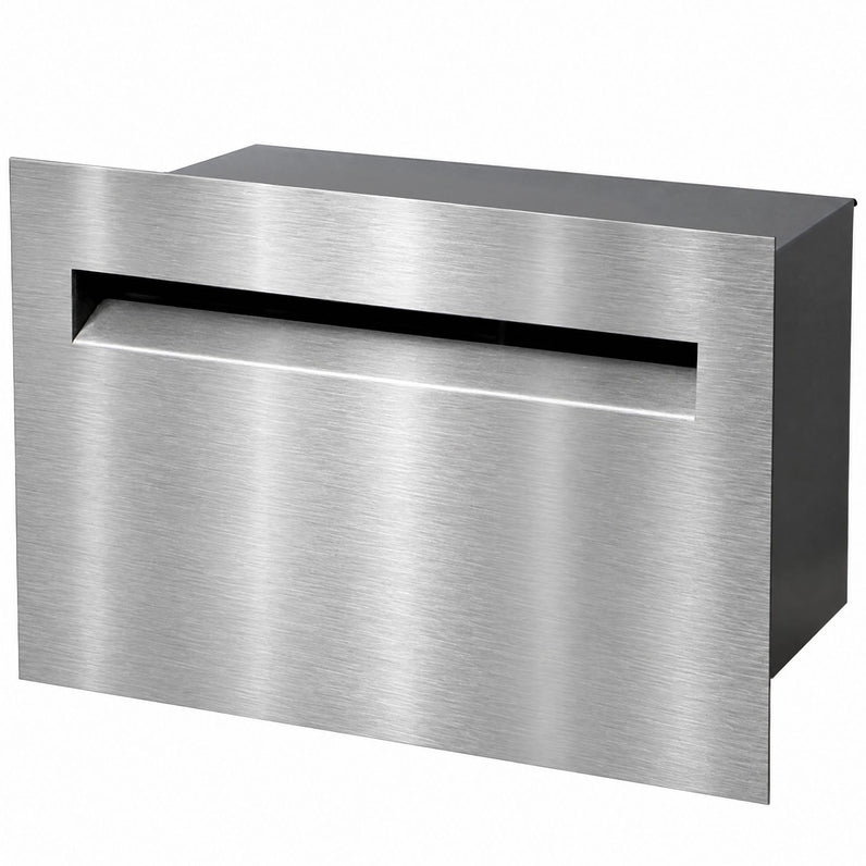 Palazzo Large A4 Fence Letterbox - Stainless Steel/Charcoal