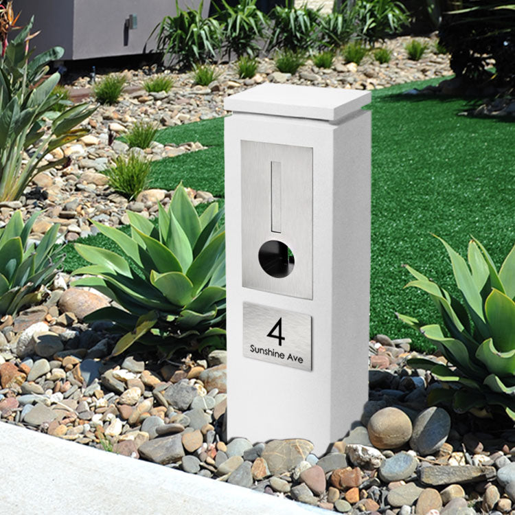 Stainless Steel Custom House Sign Small - Black Laser Etched