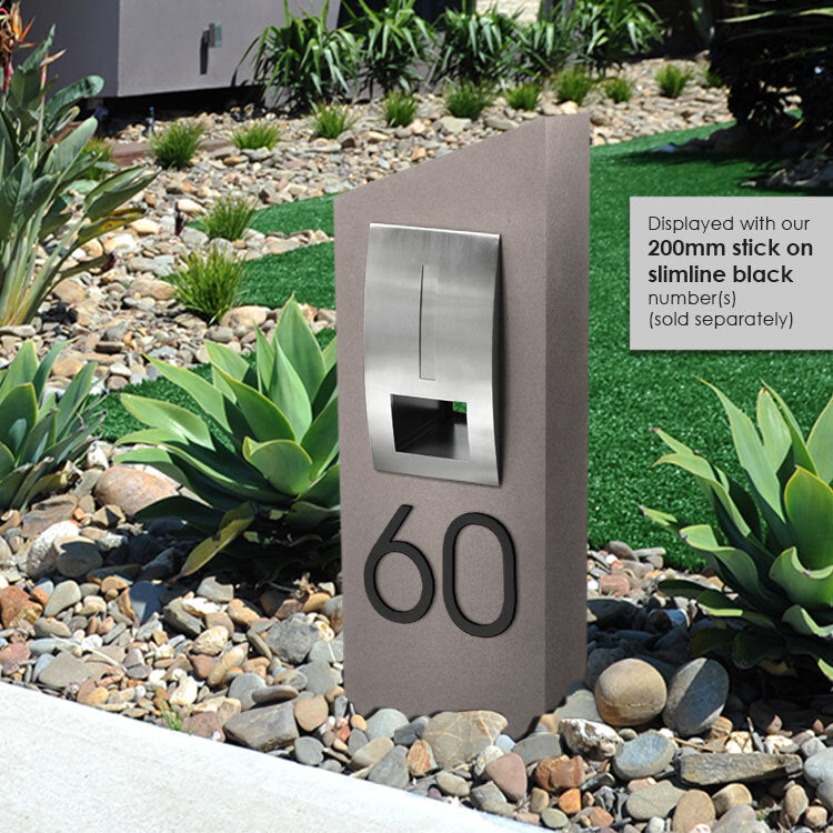 Monaco Pillar Letterbox - Mocca