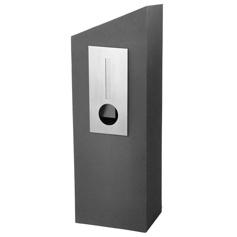 Barcelona Pillar Letterbox - Grey