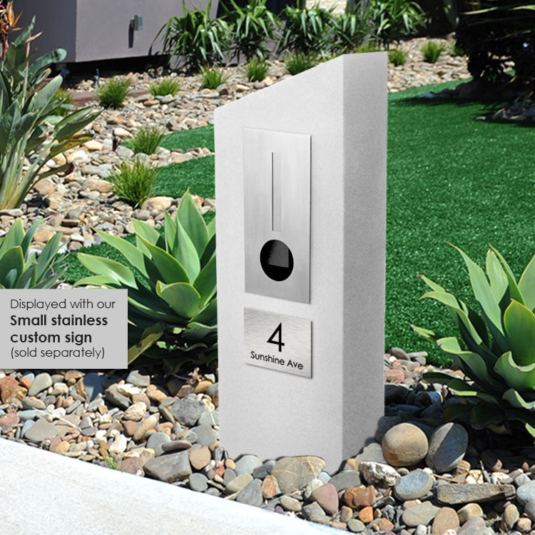Barcelona Pillar Letterbox - White