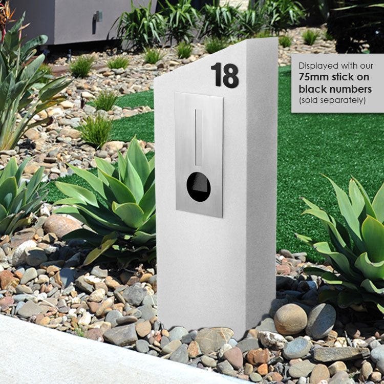 Barcelona Pillar Letterbox - White