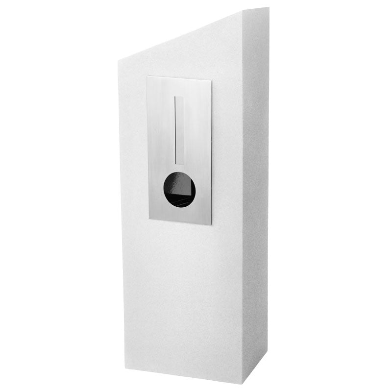 Barcelona Pillar Letterbox - White