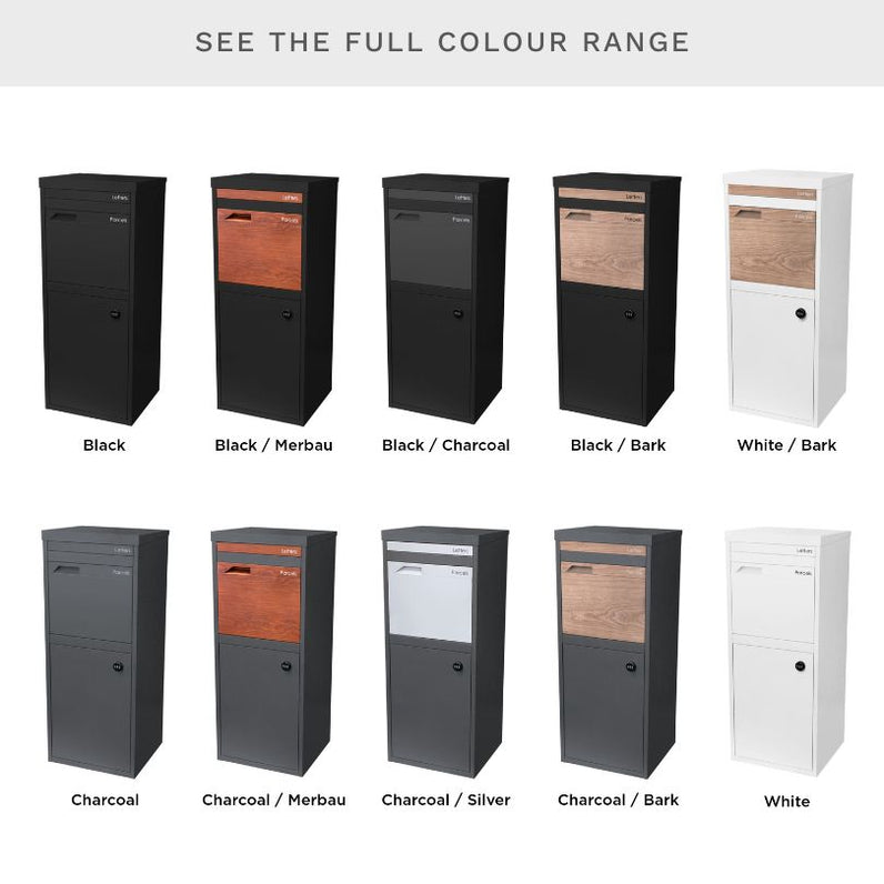 Parcel Pal 2 Pillar Letterbox - White