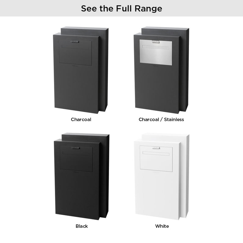 Monte Carlo Parcel Pillar Letterbox - Stainless Steel