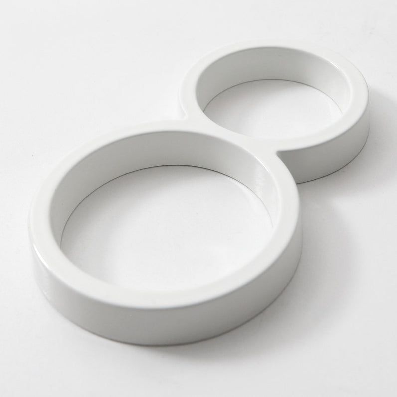 Stud Mount House Numbers 125mm - White