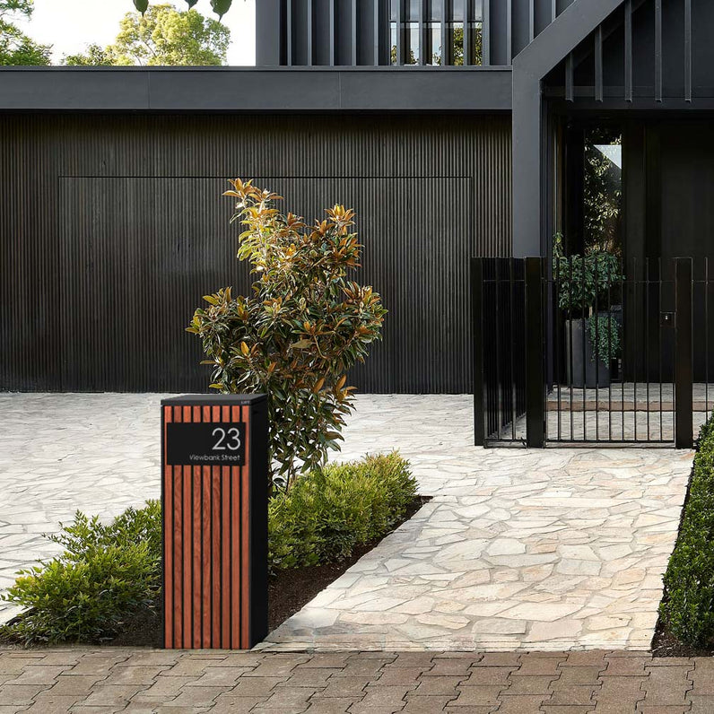 Black Custom House Sign Medium - White Decal