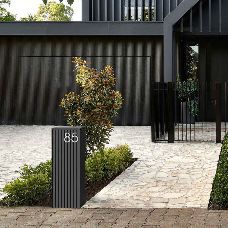 Stick on Slim House Numbers 120mm - White
