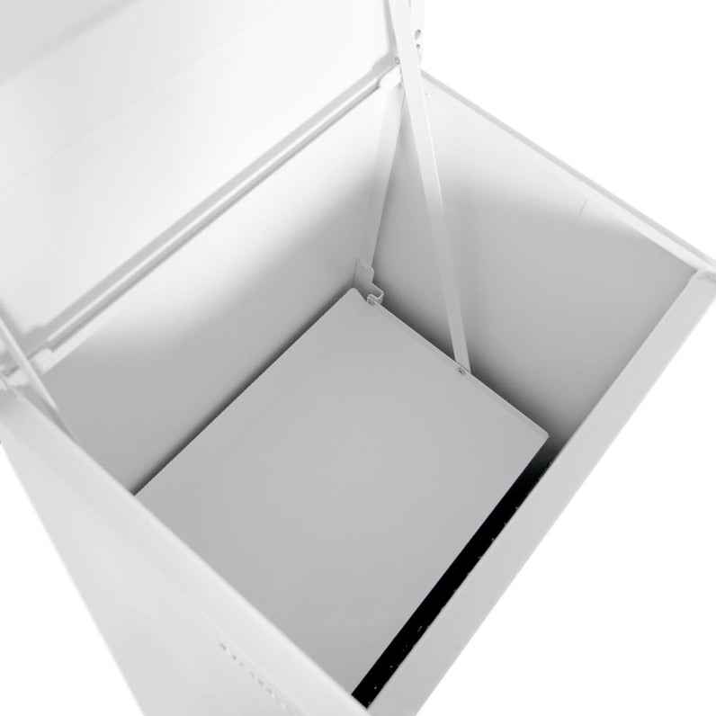 Noosa Parcel Pillar Letterbox - White/Bark